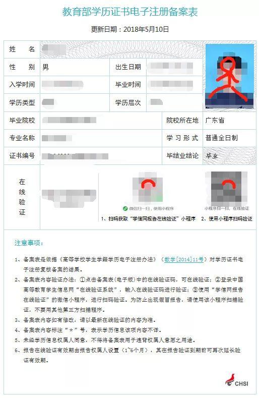 登录之后 点击"申请在线验证报告" 选择查看《教育部学历证书电子