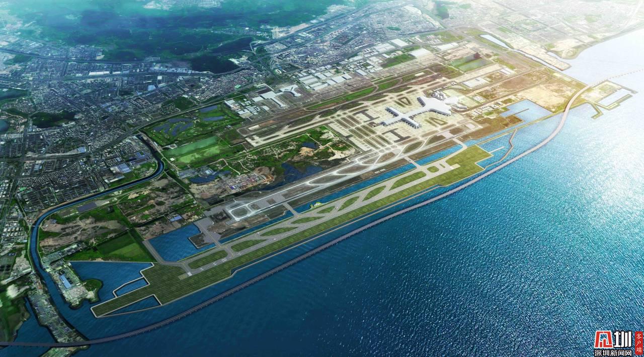 深圳机场三跑道建设工程正稳步推进建成后可满足年旅客吞吐量8000万