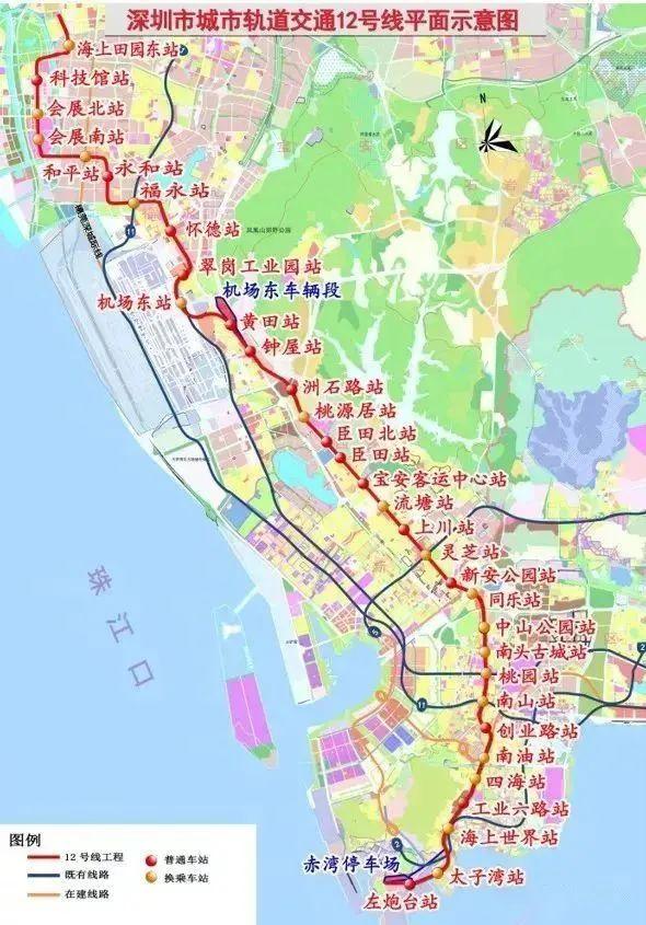 (图片来源:深中通道发布) | 地铁12号线 | 建设中的12号线 是深圳市